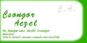csongor aczel business card