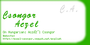 csongor aczel business card